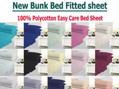 100% Polycotton Bunk Bed Fitted Sheet 2ft 6" (76cmx190cm) Percale Non Iron Easy Care Bottom Sheet RVs | Guest Beds | Caravan Campervan Dazzle Collection uk