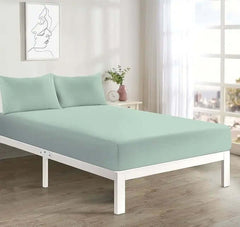 4FT Fitted Sheet 25cm Deep Polycotton Super Soft Plain Bottom Bed Sheet | Comfortable & Durable Easy Care Percale Fitted Bed Sheets Dazzle Collection uk