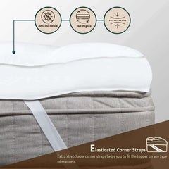 Air Flow Mattress Toppers Temperature Control Hotel Quality Super Soft 5cm Thick Microfiber Mattress Dazzle Collection uk