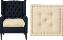 Armchair Booster Cushion Seat Pad Only 45 x 45 x 10cm Extra Thick 100% Cotton | Firm Support Orthopedic Floor Cushion for Elderly & Adult, Office, Car & Dining Chair Seat Pad Cushions Dazzle Collection uk