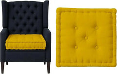 Armchair Booster Cushion Seat Pad Only 45 x 45 x 10cm Extra Thick 100% Cotton | Firm Support Orthopedic Floor Cushion for Elderly & Adult, Office, Car & Dining Chair Seat Pad Cushions Dazzle Collection uk