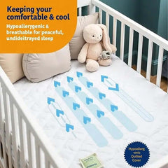 Cot Bed Mattress New Baby Travel Cot Mattress poly cotton Quilted cover Breathable - For Graco Redkite and Mamas & Papas Cot Zipped Cover Dazzle Collection uk