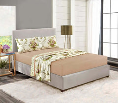 Dazzle Collection 100% Brushed Cotton Luxury Thermal Olivia Flannelette Sheet Set Include Fitted Sheet + Flat Sheet and Matching Pillowcase cover Bedding Set ‎Dazzle Collection