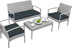 Dazzle Collection 3 Pieces Replacement Cushions Set For Rattan Chairs Sofa Patio Seat Pads Waterproof Outdoor Garden Furniture Comfy Cushions Lightweight and Durable Dazzle Collection