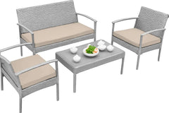 Dazzle Collection 3 Pieces Replacement Cushions Set For Rattan Chairs Sofa Patio Seat Pads Waterproof Outdoor Garden Furniture Comfy Cushions Lightweight and Durable Dazzle Collection