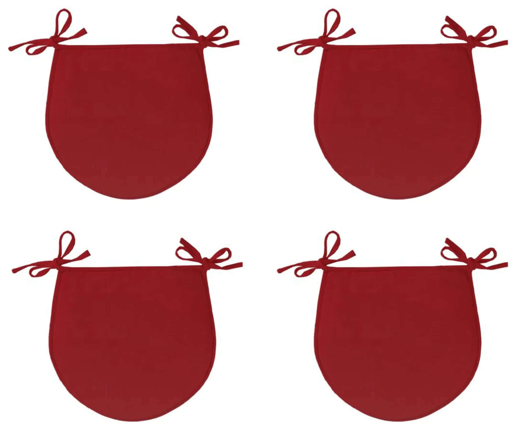 Dazzle Collection D- Shape Chair Seat Pads for Home Dining Room Kitchen Office Garden Patio Chairpads Extra Soft Cushion with Tie 38x38cm Dazzle Collection