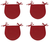 Dazzle Collection D- Shape Chair Seat Pads for Home Dining Room Kitchen Office Garden Patio Chairpads Extra Soft Cushion with Tie 38x38cm Dazzle Collection