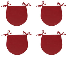 Dazzle Collection D- Shape Chair Seat Pads for Home Dining Room Kitchen Office Garden Patio Chairpads Extra Soft Cushion with Tie 38x38cm Dazzle Collection