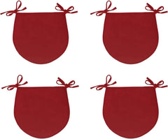 Dazzle Collection D- Shape Chair Seat Pads for Home Dining Room Kitchen Office Garden Patio Chairpads Extra Soft Cushion with Tie 38x38cm Dazzle Collection