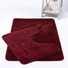 Dazzle Collection Dolphin Bath Mat Set 2 Piece Non Slip Rubber Pedestal and Bath Mat Set Extra Absorbent Toilet Bathroom Rug New Dazzle Collection