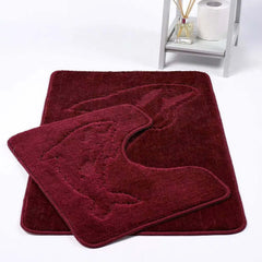 Dazzle Collection Dolphin Bath Mat Set 2 Piece Non Slip Rubber Pedestal and Bath Mat Set Extra Absorbent Toilet Bathroom Rug New Dazzle Collection