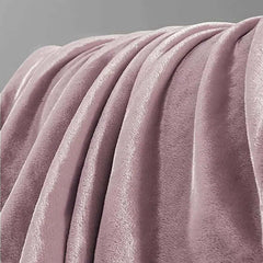 Dazzle Collection Fleece throw Blanket Flannel Versatile Blanket Fluffy Soft Throw for Bed and Chaise Warm Cozy Plush Reversible Microfiber Blanket (Mauve, 150 x 200 cm) Dazzle Collection uk
