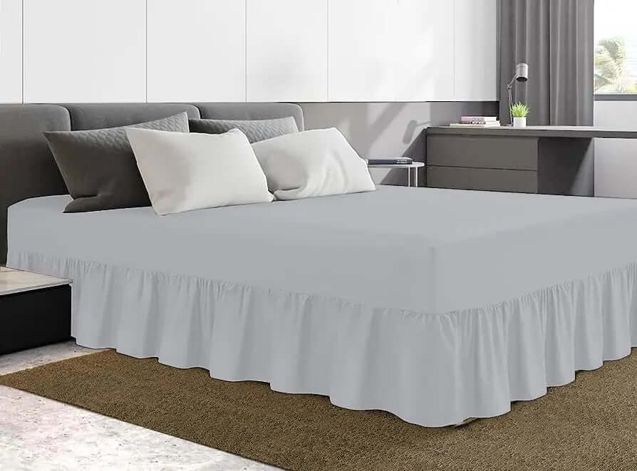 Dazzle Collection Frilled Valance Fitted Sheet Easy Care 100% Polycotton Valance Sheet For Single to Super King Size Bed Sheet Machine Washable Dazzle Collection uk