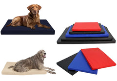 Dazzle Collection Premium Dog Bed Cushion Waterproof Cover Orthopaedic Comfort and Quality Pet Bed Memory Foam for Large Dogs, with Washable & Removable Zipped Cover (Small (77 x 52 x 5cm), Navy) Dazzle Collection uk