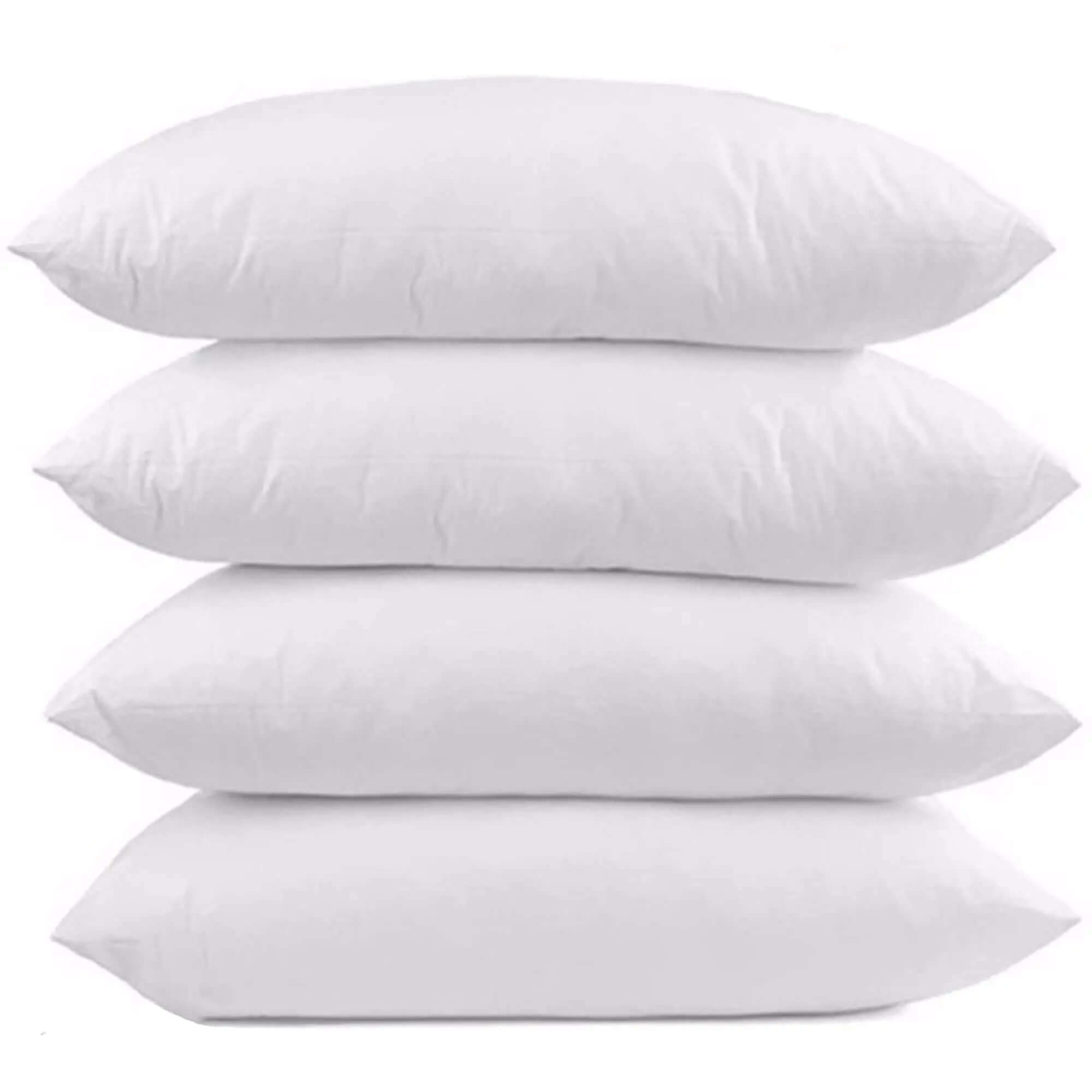 Dazzle Collection Set of 4 Poly Cotton Bed Pillows with Hallow Fibre Polyester Filling-Soft Bounce & Medium Firm Bed Pillows Support for All Sleep Styles (45 x 72cm) (4) Dazzle Collection