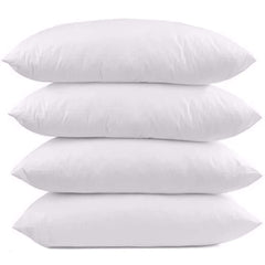 Dazzle Collection Set of 4 Poly Cotton Bed Pillows with Hallow Fibre Polyester Filling-Soft Bounce & Medium Firm Bed Pillows Support for All Sleep Styles (45 x 72cm) (4) Dazzle Collection