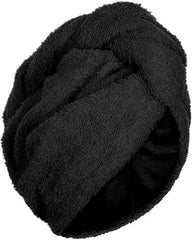 Dazzle Collection® 100% COTTON Hair Turban Towel Dry Hair Towel Wrap Lightweight Turban Cap with Loop and Button Fastener Absorbent Dry Hair Quickly for Women (68 cm x 27 cm, Purple) Dazzle Collection uk