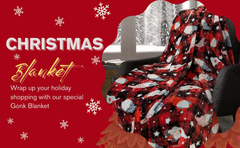 Gonk Tartan Check Teddy Fleece Blanket Dazzle Collection uk