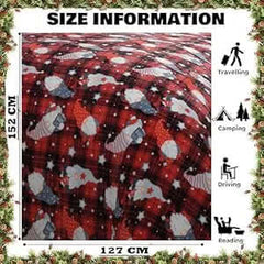 Gonk Tartan Check Teddy Fleece Blanket Dazzle Collection uk