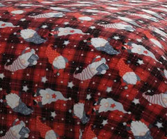 Gonk Tartan Check Teddy Fleece Blanket Dazzle Collection uk