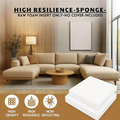 Dazzle Collection Upholstery foam High Density White Medium Firm Foam Cut To Any Size for Cushions Seat Pad Seating Dining Seat Stool Chair DIY Art and Craft and Other Upholstery Use