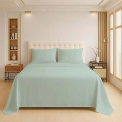 Luxury Flat Sheet Polycotton Plain Dyed Easy-care Non-Iron Bedsheets Parcale Wrinkle-resistant polycotton fabric Dazzle Collection uk