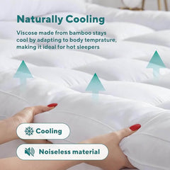 10cm Luxury Mattress Topper Small Double Bed | Ultra Soft, Breathable, Hypoallergenic Hotel Quality Bounce Back with Elasticated Corner Straps Quilted Bed Mattress Topper