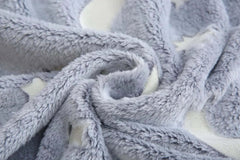 Moons and Stars Glow in the Dark Blanket All Seasons Christmas Holiday Birthday Gifts for Teen Kids Girls Boys Dazzle Collection