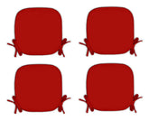 Pack of 4 Chair Seat Pads for Dining Chairs Waterproof Seat Covers Pad, 38 X 38cm Non Slip Kitchen Square Chair Seat Cushions With Ties for Home Dining Room Office Garden Chair pads Dazzle Collection