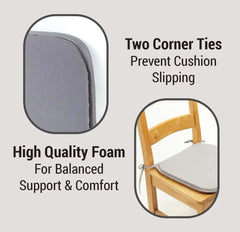 Pack of 4 Chair Seat Pads for Dining Chairs Waterproof Seat Covers Pad, 38 X 38cm Non Slip Kitchen Square Chair Seat Cushions With Ties for Home Dining Room Office Garden Chair pads Dazzle Collection