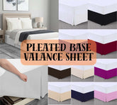 Plain Dyed Poly Cotton Pleated Platform Base Valance Sheets for Single to Super King Size Bed Base Valance Sheet Dazzle Collection uk