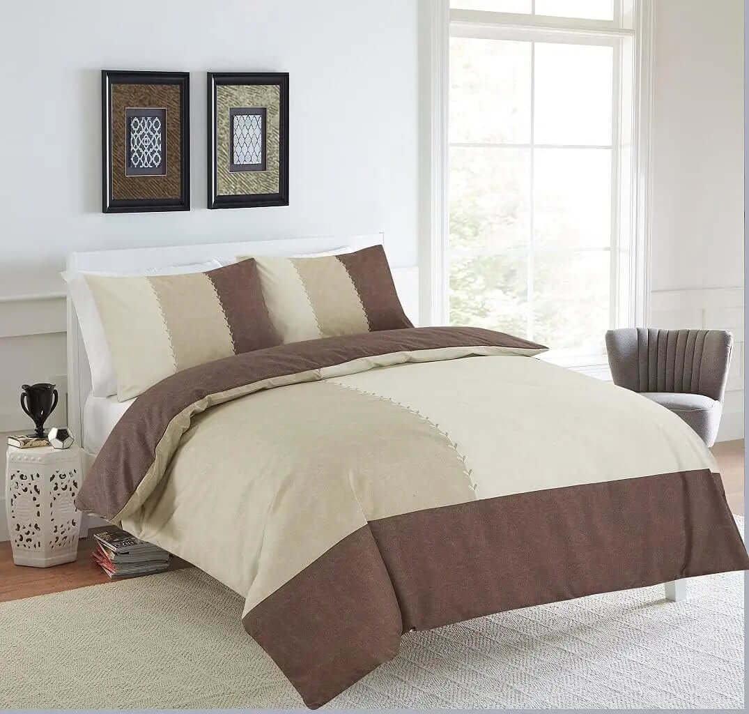 Suede Patchwork Design Duvet Cover Sets Dazzle Collection uk