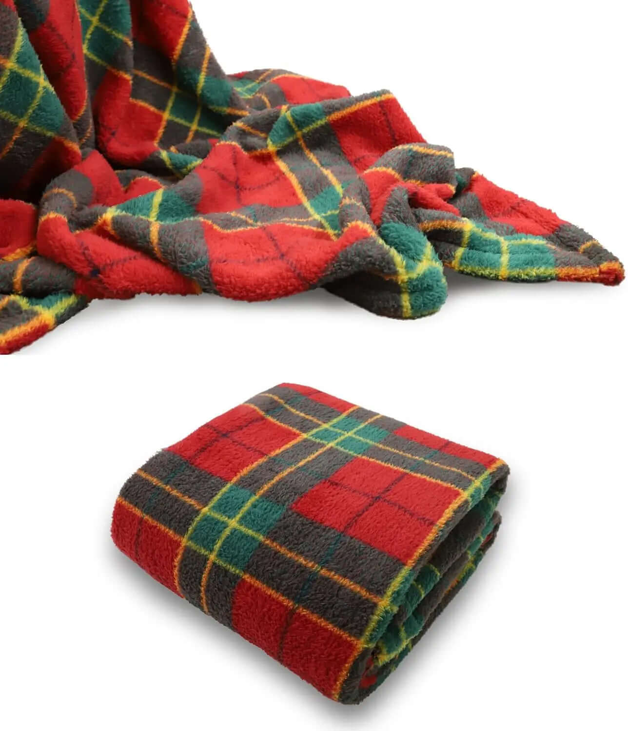 Tartan Check Teddy Throw Blanket for Kids & Adults Tartan Check Style Soft & warm Quilt Throw Blanket for Bed and Chaise Dazzle Collection uk