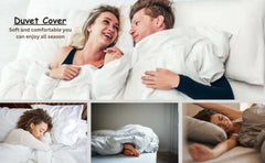 Thermal Flannelette Duvet Quilt Cover Bedding Set with Matching Pillowcase 100% Brushed Cotton Quilt Covers for Single, Double, King, Super King Bed Size Duvet Cover Dazzle Collection