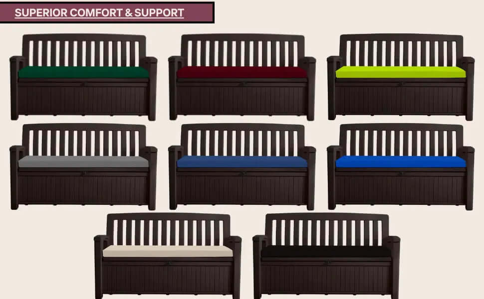 Waterproof Garden Bench Cushion fit for 128cmX50cmX5cm Iceni Keter, Eden & Storage Bench Pads Dazzle Collection uk