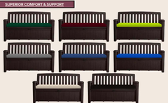 Waterproof Garden Bench Cushion fit for 128cmX50cmX5cm Iceni Keter, Eden & Storage Bench Pads Dazzle Collection uk