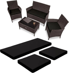 Dazzle Collection 3 Pieces Replacement Cushions Set For Rattan Chairs Sofa Patio Seat Pads Waterproof Outdoor Garden Furniture Comfy Cushions Lightweight and Durable