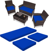 Dazzle Collection 3 Pieces Replacement Cushions Set For Rattan Chairs Sofa Patio Seat Pads Waterproof Outdoor Garden Furniture Comfy Cushions Lightweight and Durable