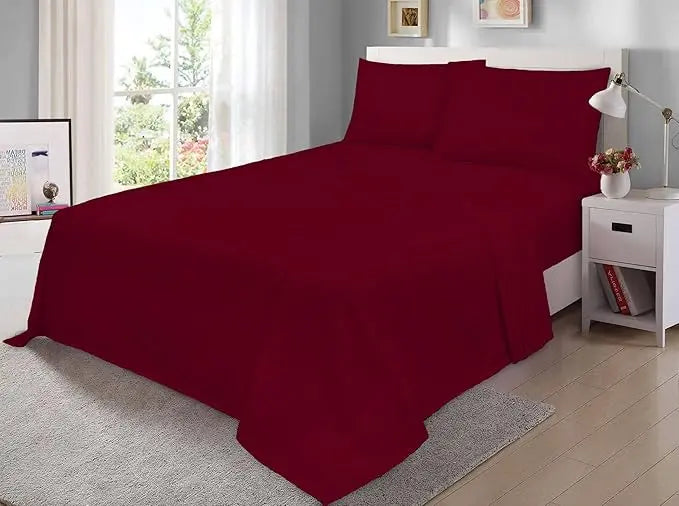 100% Egyptian Cotton Flat Sheet Super Soft Breathable Hypoallergenic Easy Care 200 Thread Count Bed Flat Sheet Hotel Quality Bedding Set Dazzle Collection uk