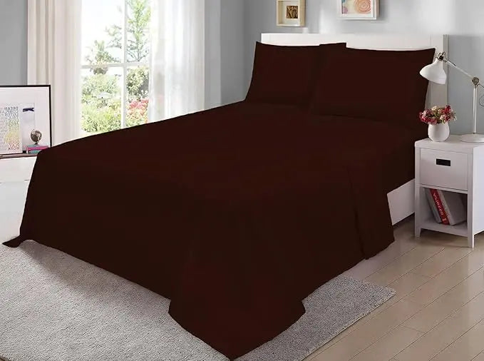 100% Egyptian Cotton Flat Sheet Super Soft Breathable Hypoallergenic Easy Care 200 Thread Count Bed Flat Sheet Hotel Quality Bedding Set Dazzle Collection uk