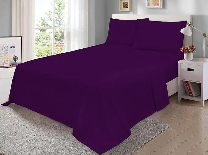 100% Egyptian Cotton Flat Sheet Super Soft Breathable Hypoallergenic Easy Care 200 Thread Count Bed Flat Sheet Hotel Quality Bedding Set Dazzle Collection uk