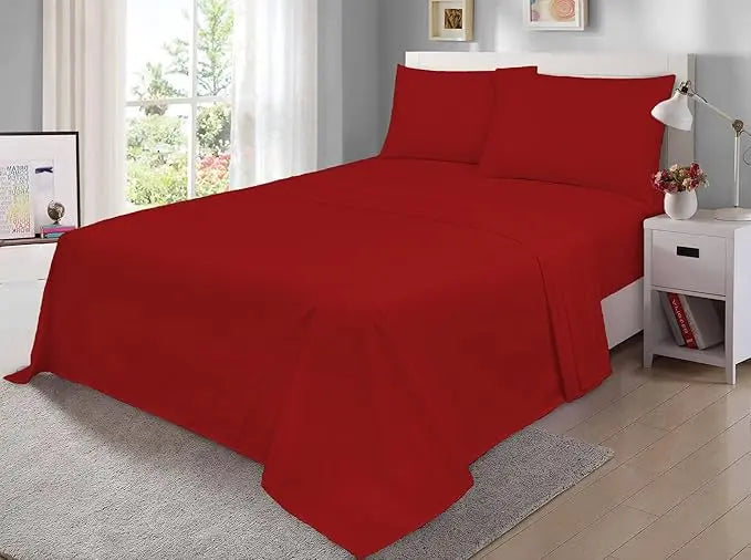 100% Egyptian Cotton Flat Sheet Super Soft Breathable Hypoallergenic Easy Care 200 Thread Count Bed Flat Sheet Hotel Quality Bedding Set Dazzle Collection uk