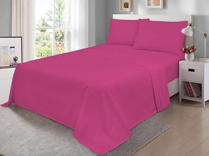 100% Egyptian Cotton Flat Sheet Super Soft Breathable Hypoallergenic Easy Care 200 Thread Count Bed Flat Sheet Hotel Quality Bedding Set Dazzle Collection uk