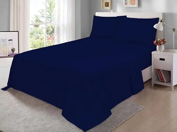 100% Egyptian Cotton Flat Sheet Super Soft Breathable Hypoallergenic Easy Care 200 Thread Count Bed Flat Sheet Hotel Quality Bedding Set Dazzle Collection uk