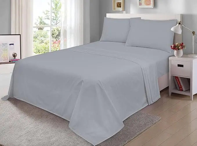 100% Egyptian Cotton Flat Sheet Super Soft Breathable Hypoallergenic Easy Care 200 Thread Count Bed Flat Sheet Hotel Quality Bedding Set Dazzle Collection uk