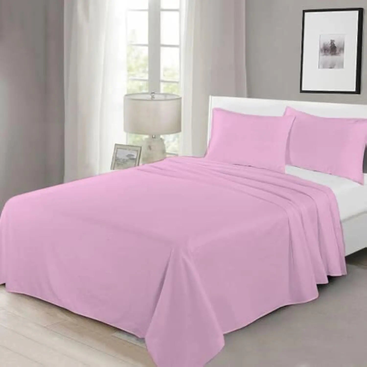 100% Egyptian Cotton Flat Sheet Super Soft Breathable Hypoallergenic Easy Care 200 Thread Count Bed Flat Sheet Hotel Quality Bedding Set (Black, Single) Dazzle Collection uk