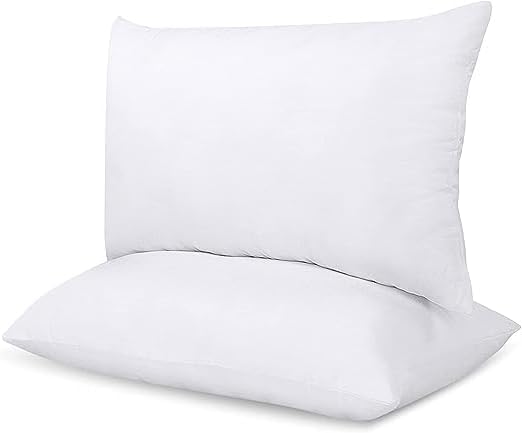 Dazzle Collection Set of 4 Poly Cotton Bed Pillows with Hallow Fibre Polyester Filling-Soft Bounce & Medium Firm Bed Pillows Support for All Sleep Styles (45 x 72cm) (4) ‎Dazzle Collection