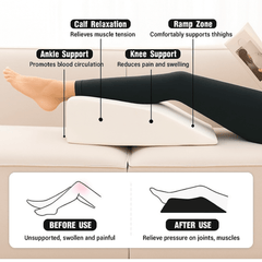 Dazzle Collection Leg Elevation Wedge Pillow Memory Foam Leg Rest Cushion for Helps Blood Circulation, Reduce Back, Knee, Hip Pain Supportive Leg Rest Pillow with Removable Zip Cover