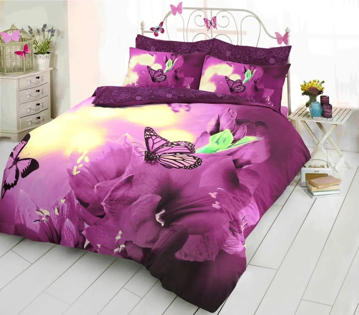 3D Effect Print Design Duvet Cover Set For Single, Double, King, Super King Size Duvet Cover Bedding Set Dazzle Collection uk
