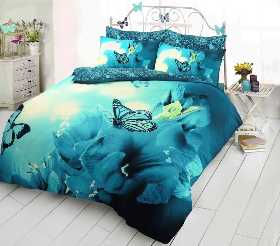 3D Effect Print Design Duvet Cover Set For Single, Double, King, Super King Size Duvet Cover Bedding Set Dazzle Collection uk